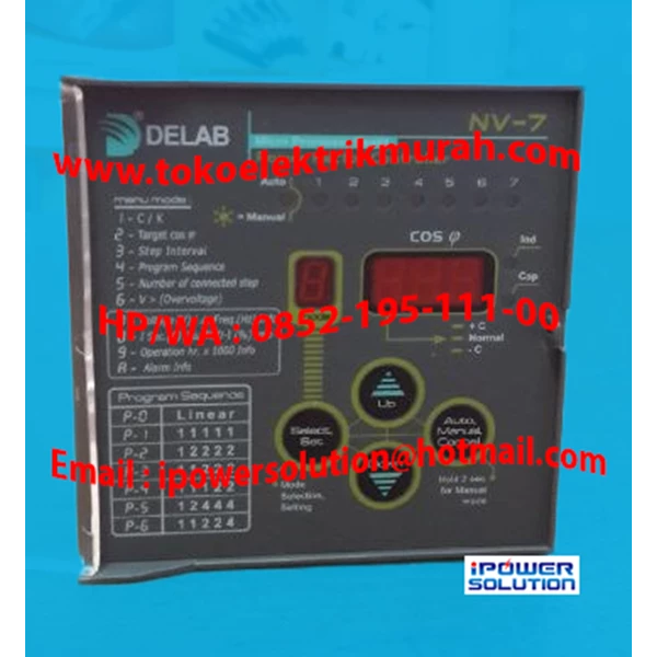 Power Factor Controller   Type NV-7  DELAB