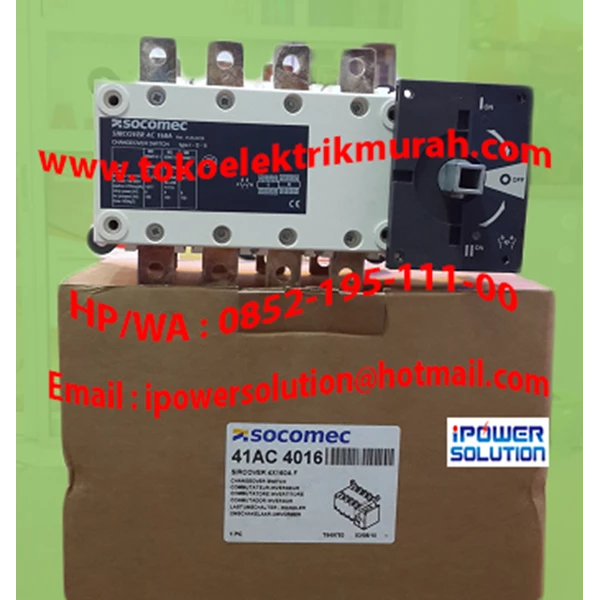 Type Sircover 160A  Changeover Switch  SOCOMEC 