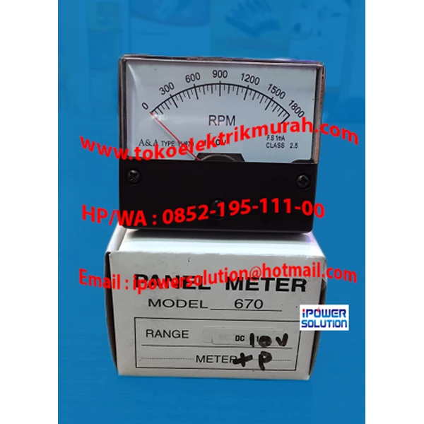 PANEL METER RPM  Type YH670  A&A