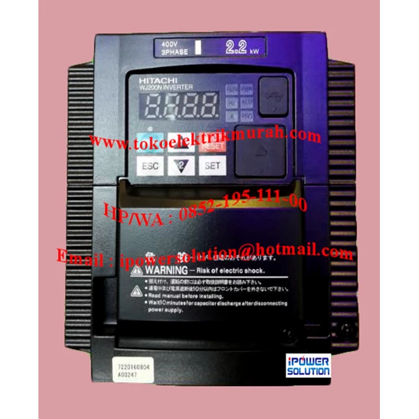 Tipe WJ200N-022HFC 400V Inverter Hitachi 