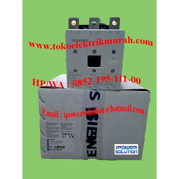 Tipe 3TF54 Magnetic Siemens Kontaktor 