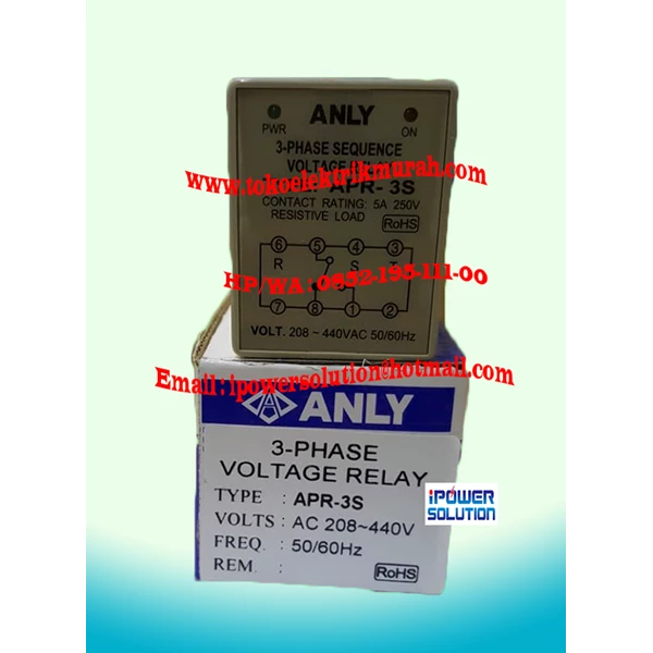 Tipe APR-3 ANLY  Voltage Relay 