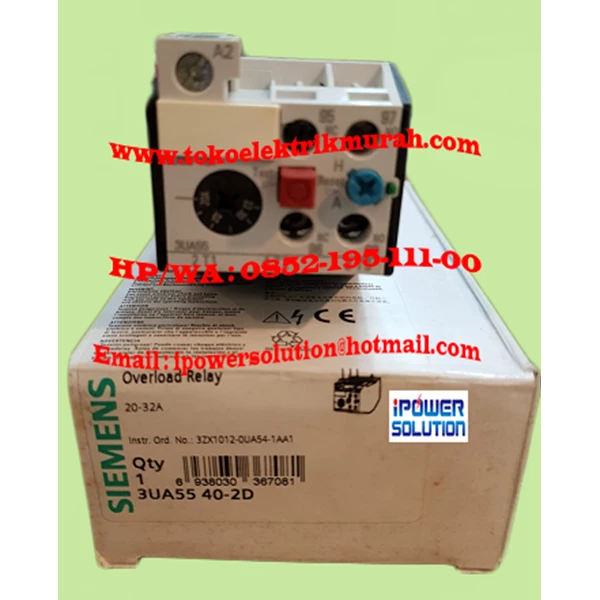 Siemens 3UA55 40-2D Thermal Overload Relay 